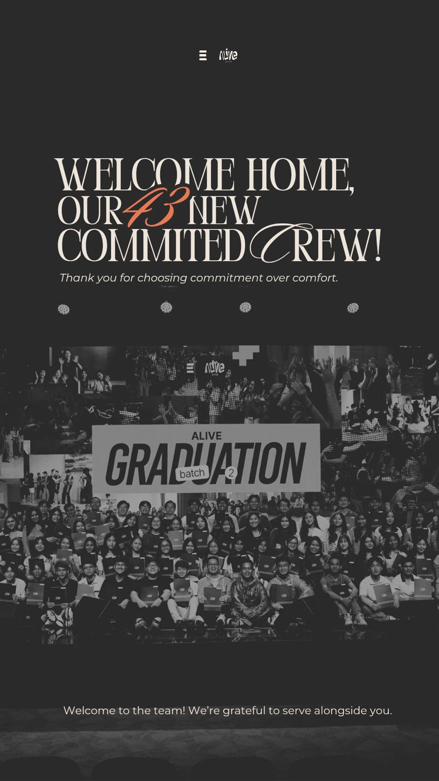 Welcome Home, 43 Committed Crew Baru dari ALIVE Batch 2!